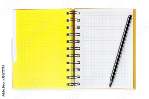 Notepad with yellow plastic...