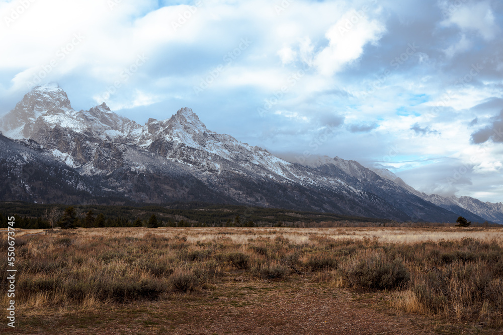 A mountain landscape in Wyoming 