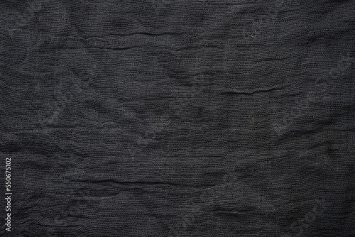 Black gauze kitchen napkin, close up