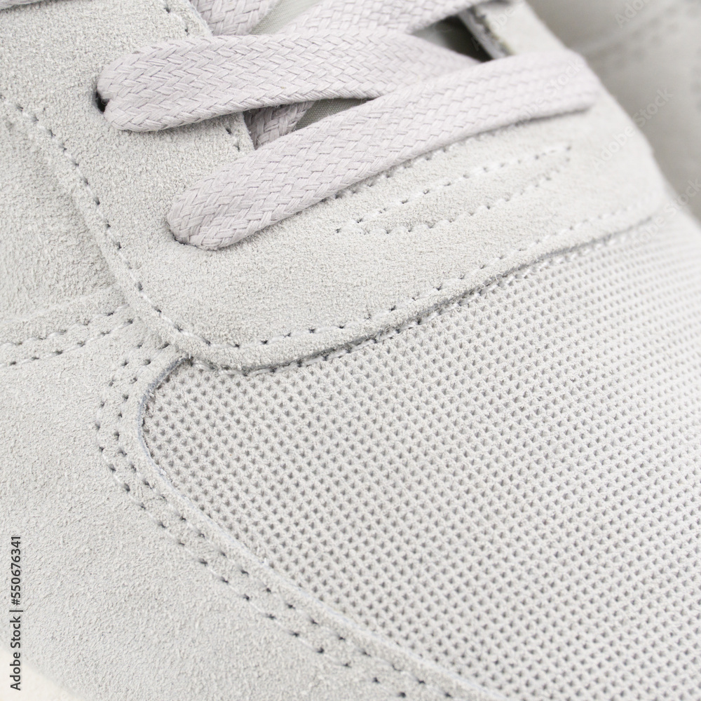 Lacing on the sneaker close up Lacing on the sneaker close up