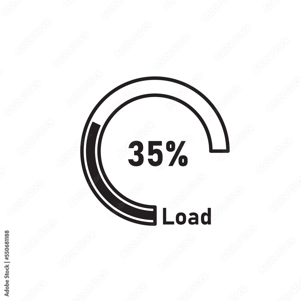 Circle loading and Progress icon circle diagrams load percentage vector on white background. for web app banner logo design - Icon vector Circle loading and Progress icon circle diagrams load percentage vector on white background. for web app banner logo design - Icon vector