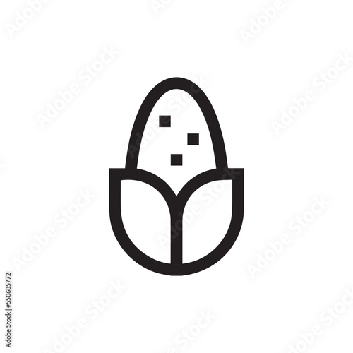 corn icon vector sign symbol