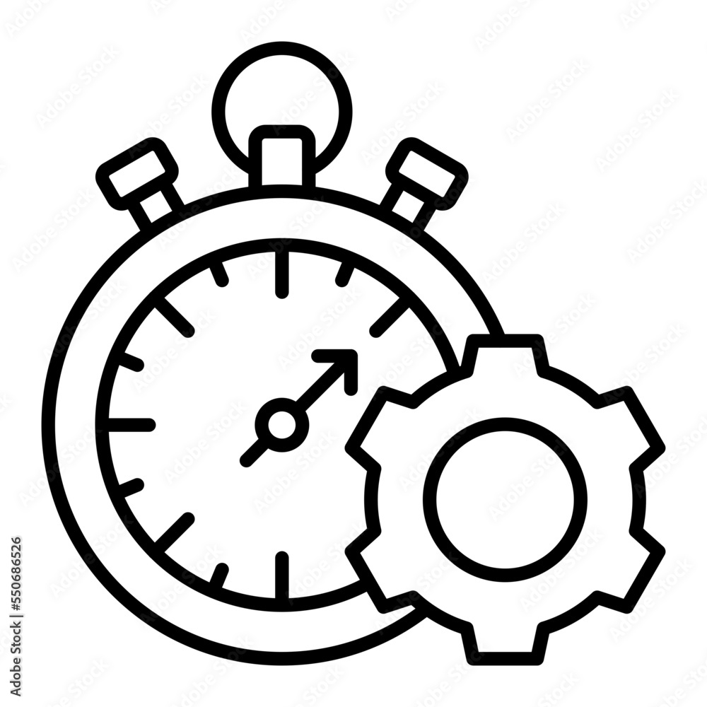 Productivity Line Icon Productivity Line Icon