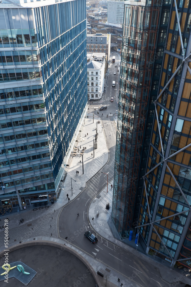 Crowded street in London