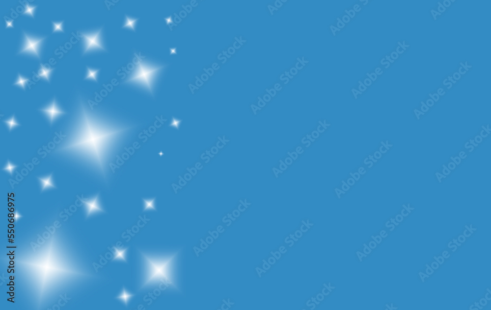 illustration background with bright stars on blue sky with place for text. Advertising, banner, signboard in the supermarket, on the site. illustration background with bright stars on blue sky with place for text. Advertising, banner, signboard in the supermarket, on the site.
