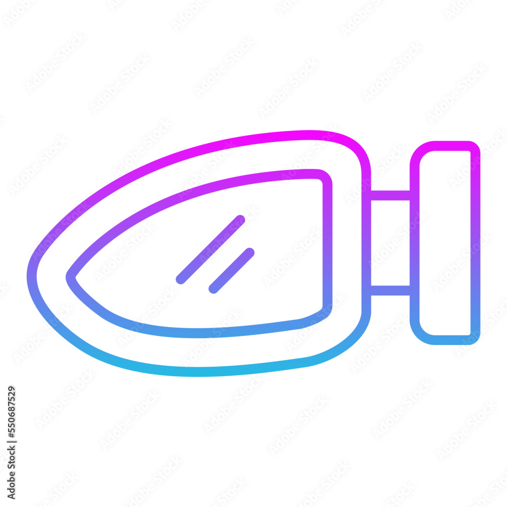 Side Mirror Line Gradient Icon Side Mirror Line Gradient Icon