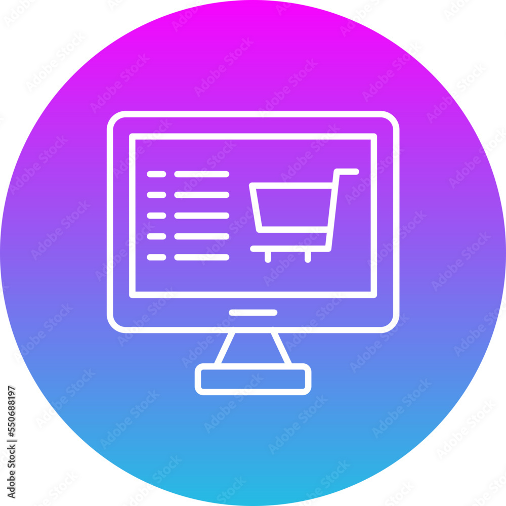 Ecommerce Gradient Circle Line Inverted Icon Ecommerce Gradient Circle Line Inverted Icon