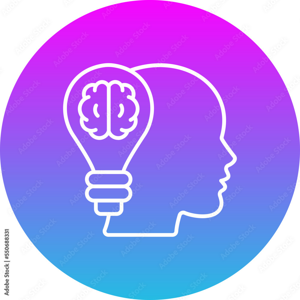 Creativity Gradient Circle Line Inverted Icon Creativity Gradient Circle Line Inverted Icon