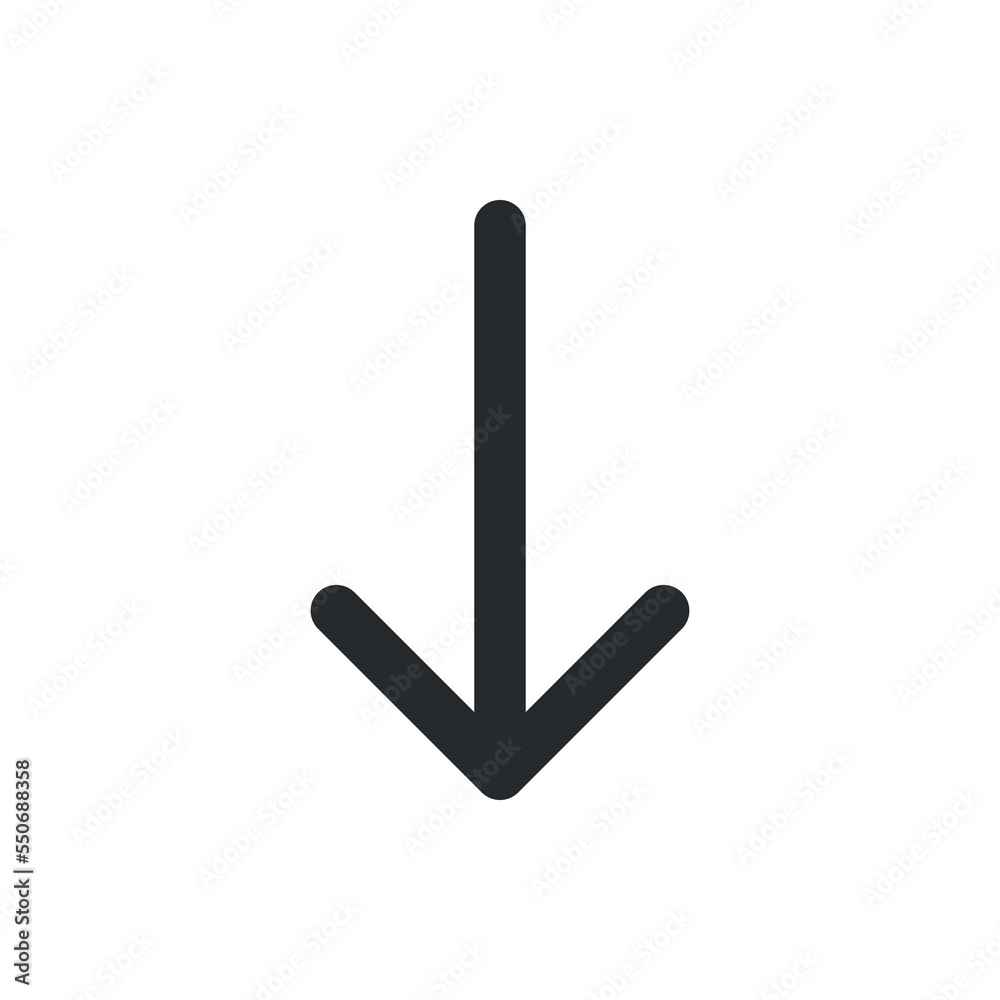 Arrow down icon, simple illustration Arrow down icon, simple illustration