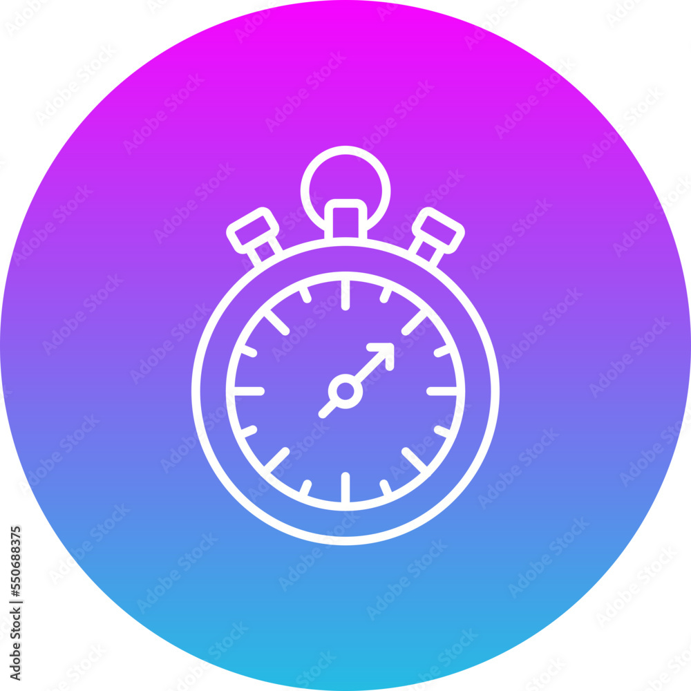 Chronometer Gradient Circle Line Inverted Icon Chronometer Gradient Circle Line Inverted Icon
