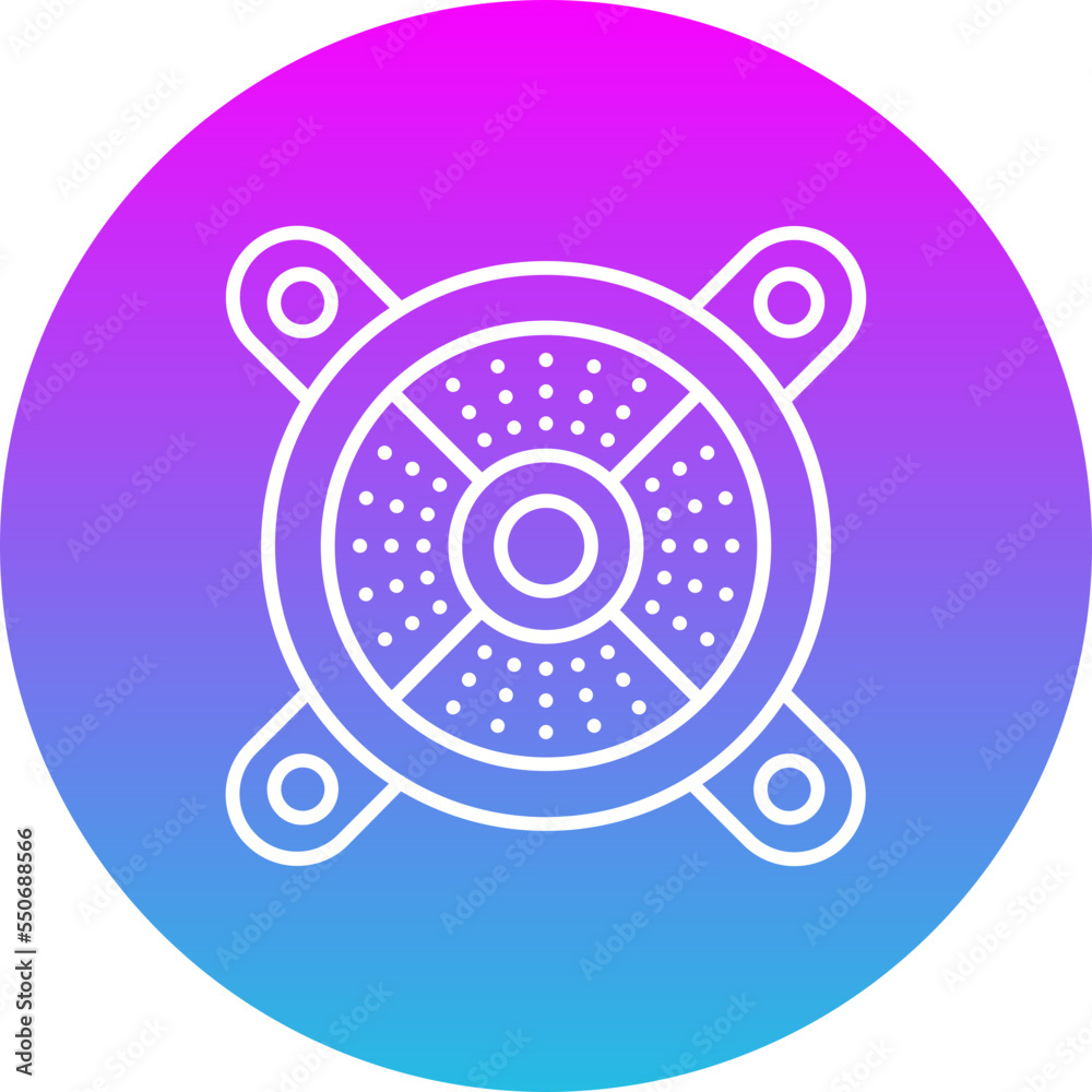Speaker Gradient Circle Line Inverted Icon Speaker Gradient Circle Line Inverted Icon
