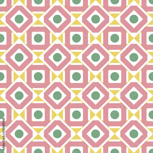 Abstract decorative shapes. Graphic textile texture in vintage style. Vector illustration.