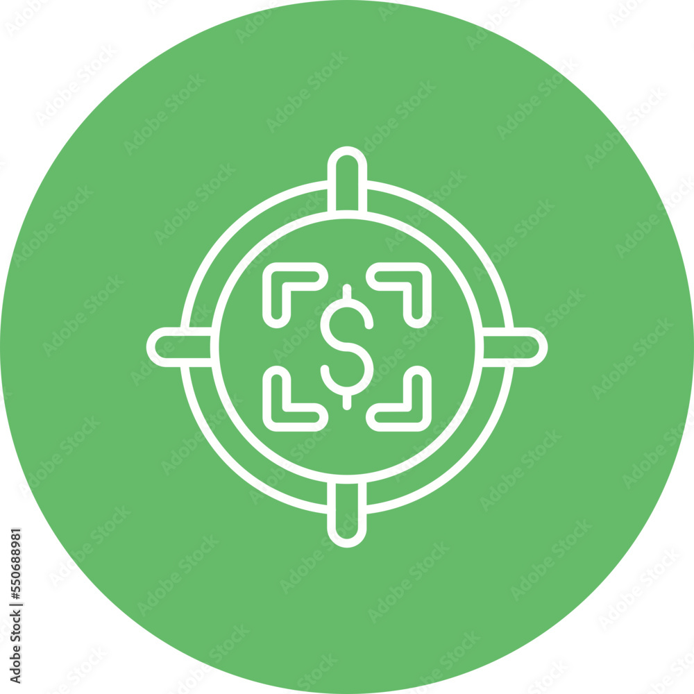 Focus Multicolor Circle Line Inverted Icon Focus Multicolor Circle Line Inverted Icon