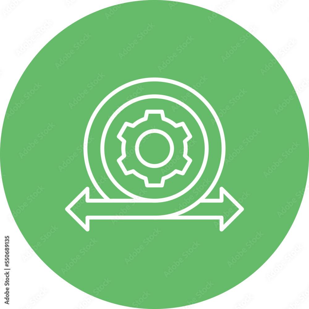 Agile Multicolor Circle Line Inverted Icon Agile Multicolor Circle Line Inverted Icon