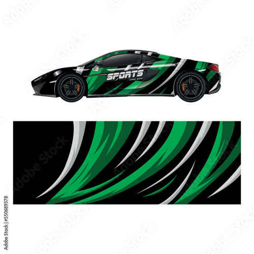 Car decal wrap design vector