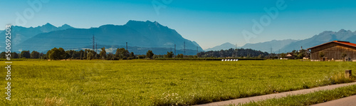 Beautiful alpine summer view near Ruethi, Saint Gallen, Appenzell, Switzerland photo