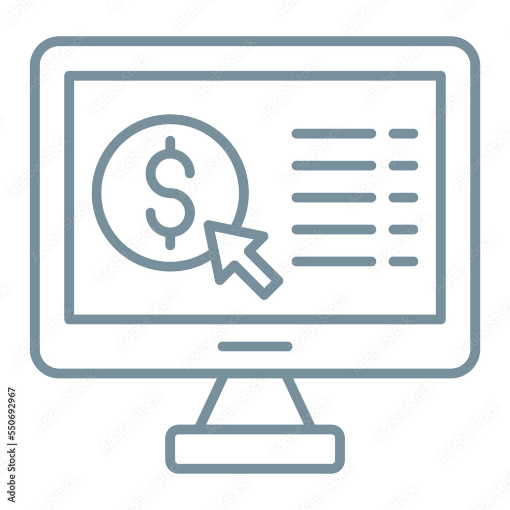 Pay Per Click Multicolor Line Icon Pay Per Click Multicolor Line Icon