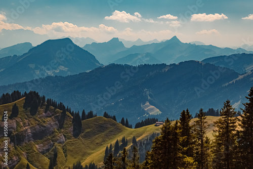 Beautiful alpine summer view at the famous Kronberg mountains, Appenzell, Alpstein, Switzerland © Martin Erdniss