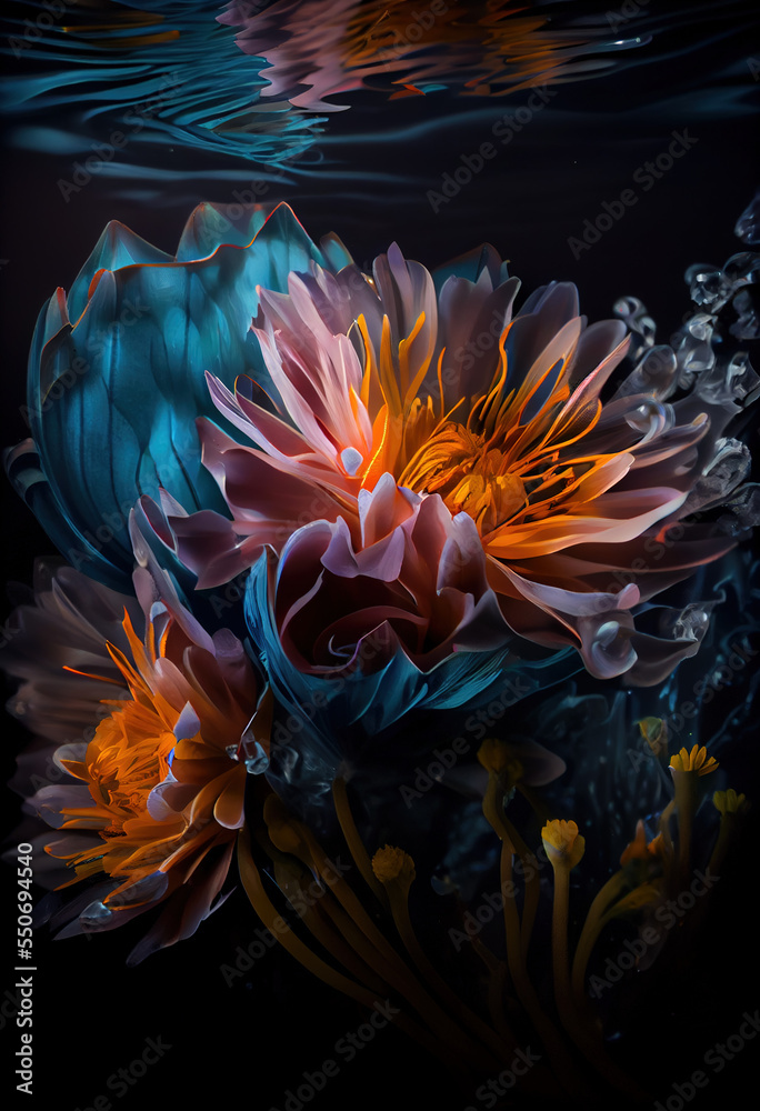 underwater flowers