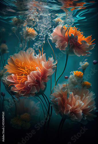 underwater flowers