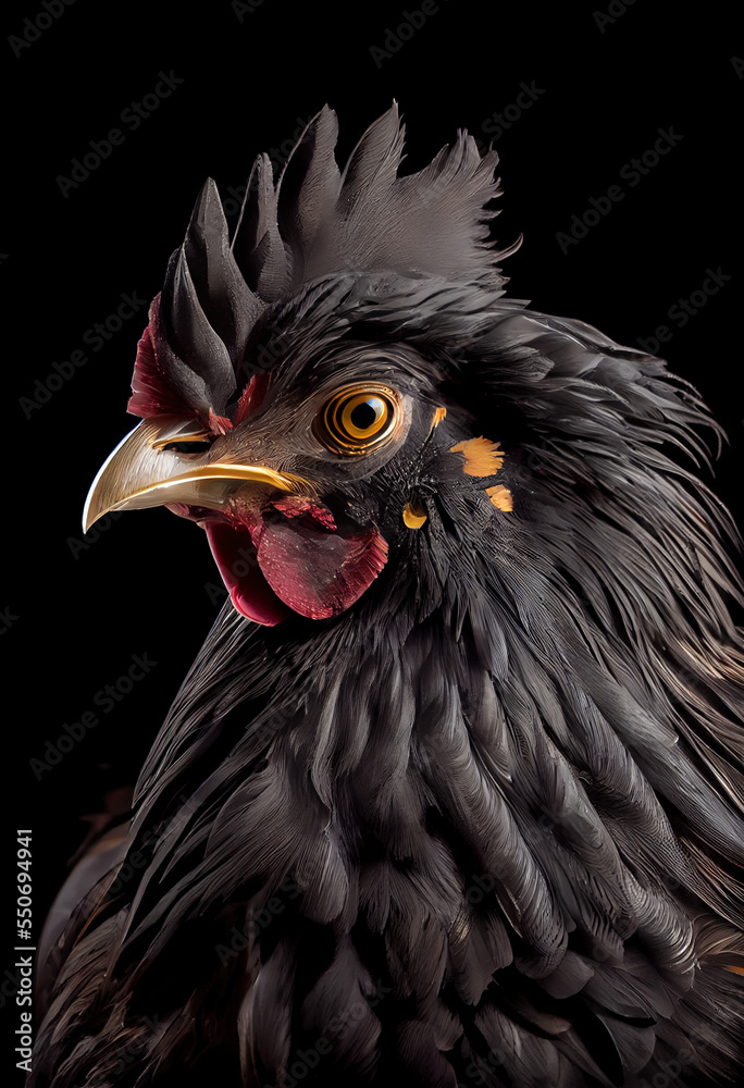 Fototapeta premium black chicken