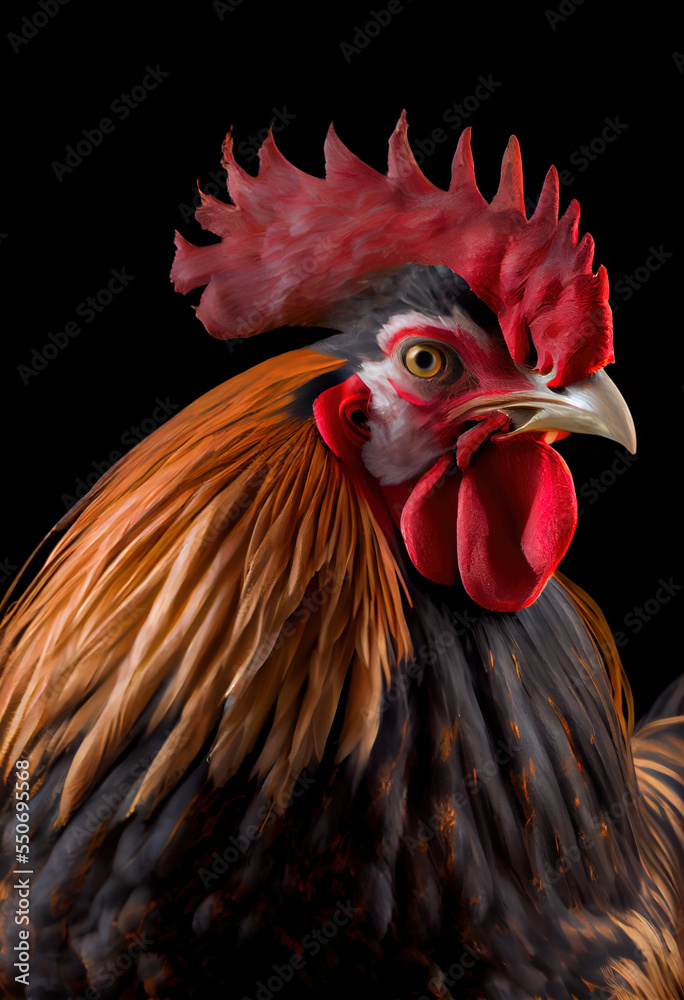 chicken portraits rooster