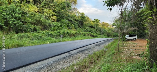 a road to the forest in Libreville, Gabon