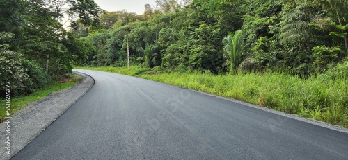 a road to the forest in Libreville, Gabon