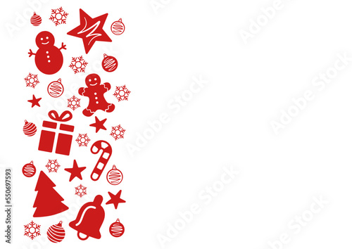 Christmas background made of ornaments. Vector illustration © FriendlyPixels