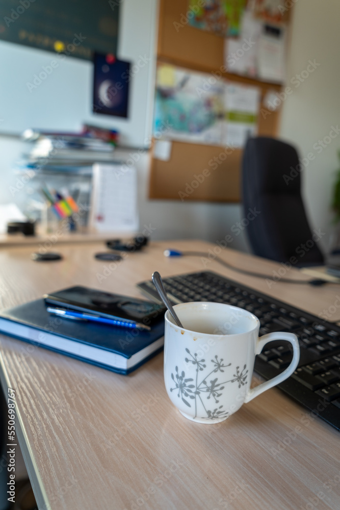 cup of coffee and 
keyboard