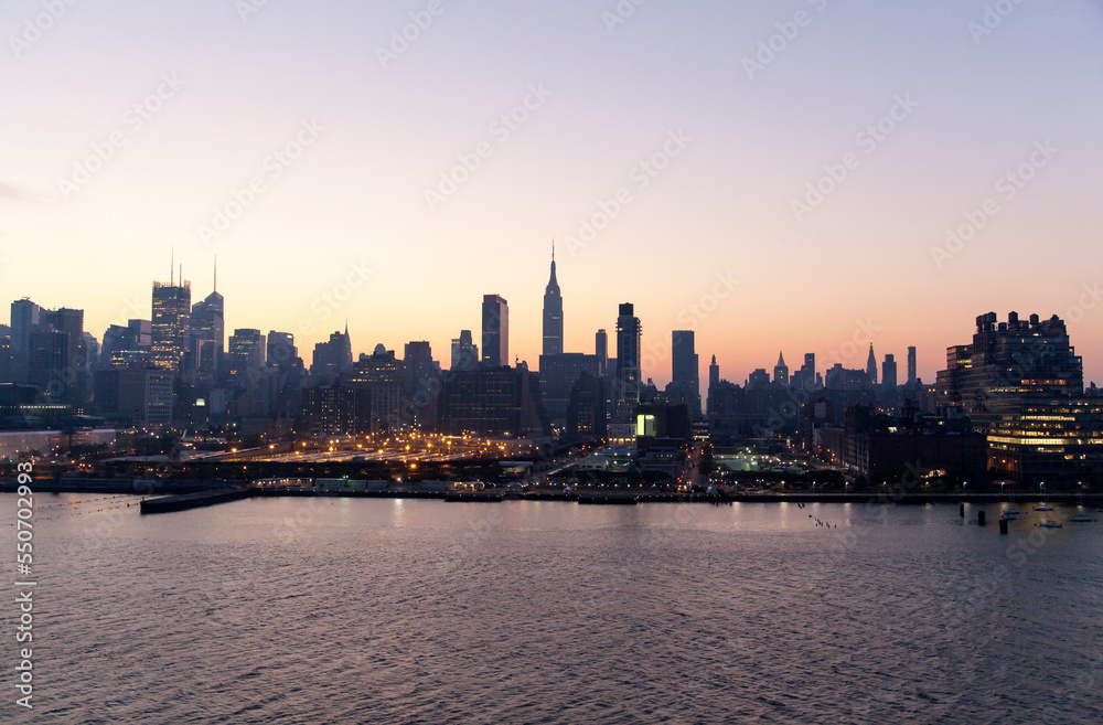 New York Panorama Before Sunrise