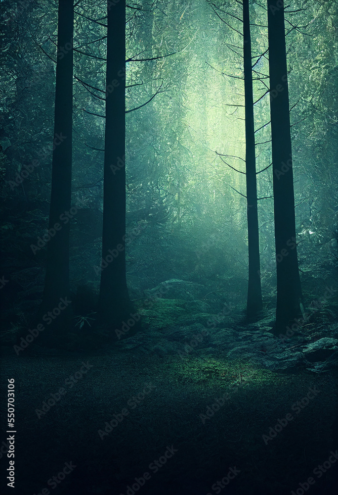 Obraz premium fog in the forest