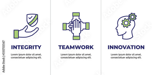 Core Values or Mission and Vision Icons