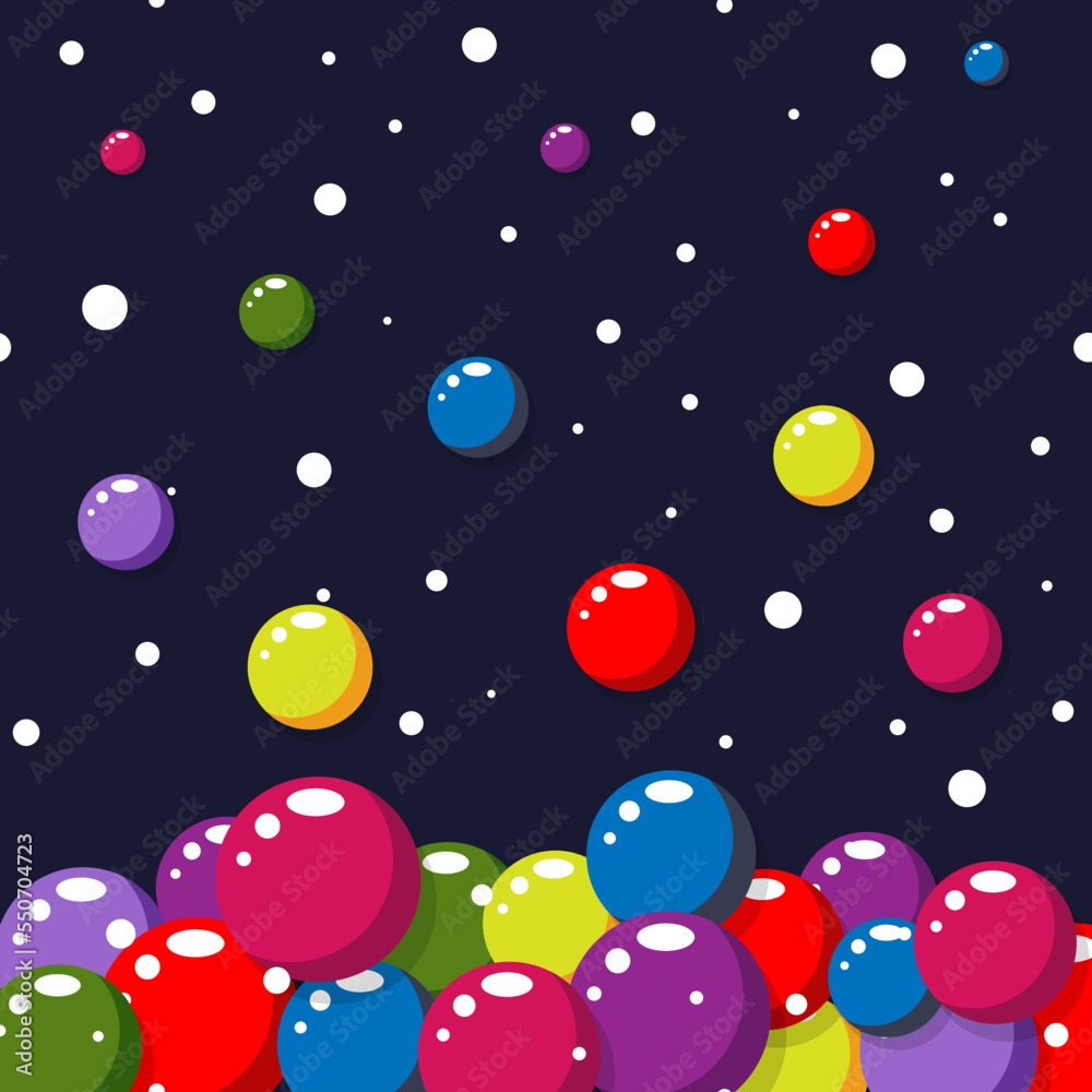 Colored bubbles on dark background. Colorful circles wallpaper.