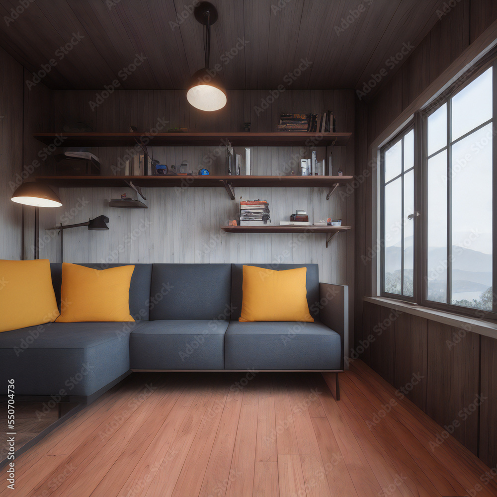Interior room shot with bookcases of a converted shipping container home. Rustic wood design. 28 of 39 Interior room shot with bookcases of a converted shipping container home. Rustic wood design. 28 of 39