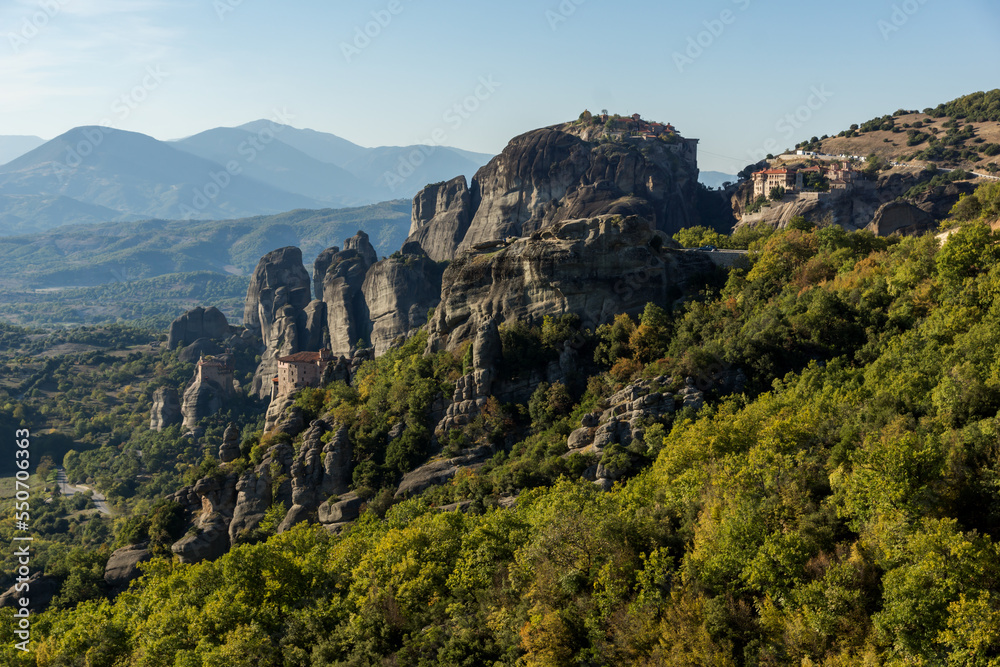 Panoramic view of Meteora Monasteries, Greece