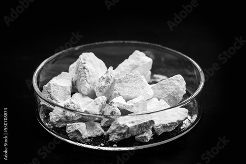Synthetic zeolite, or zeolite, mineral that improves the beneficial pH level, strengthens the immune system. Natural detoxifier, used during pregnancy, pharmaceutical product photo