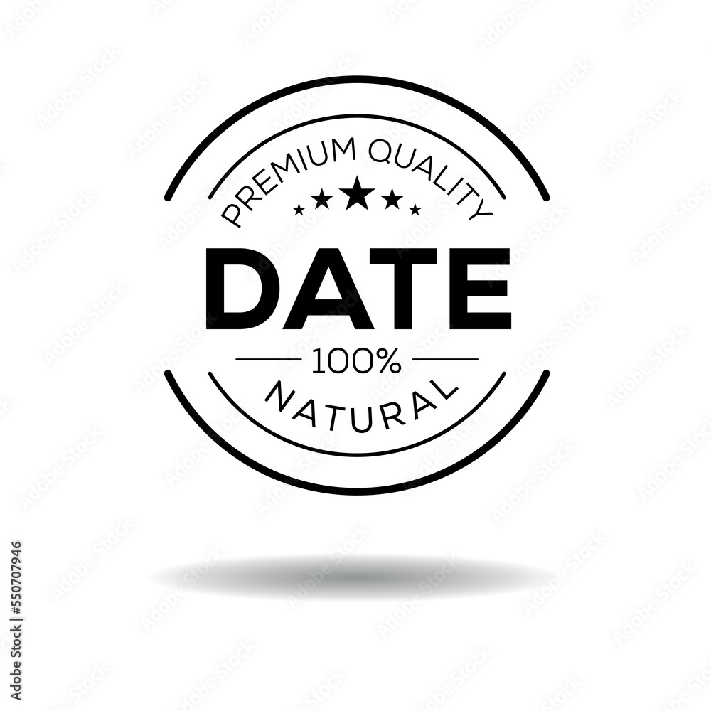 Fototapeta premium Creative (Date), Date label, vector illustration.