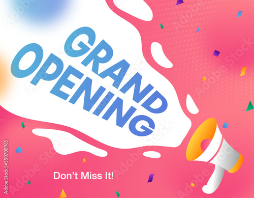 Grand opening banner promo design