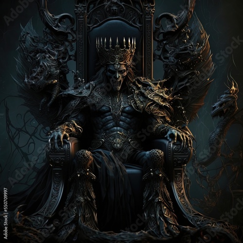 Majestic throne in the castle of darkness. © MiaStendal