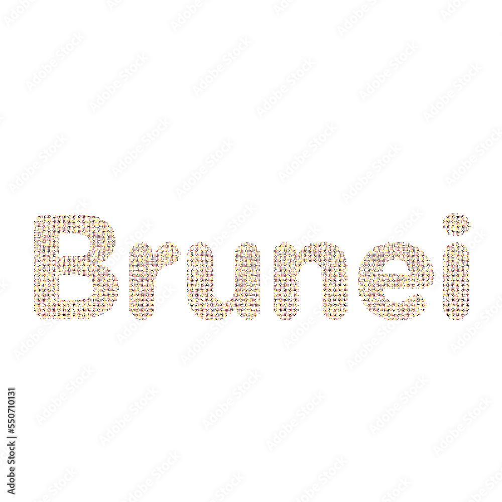 Brunei Silhouette Pixelated pattern map illustration Brunei Silhouette Pixelated pattern map illustration