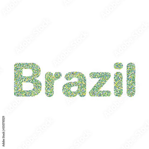 Brazil Silhouette Pixelated pattern map illustration