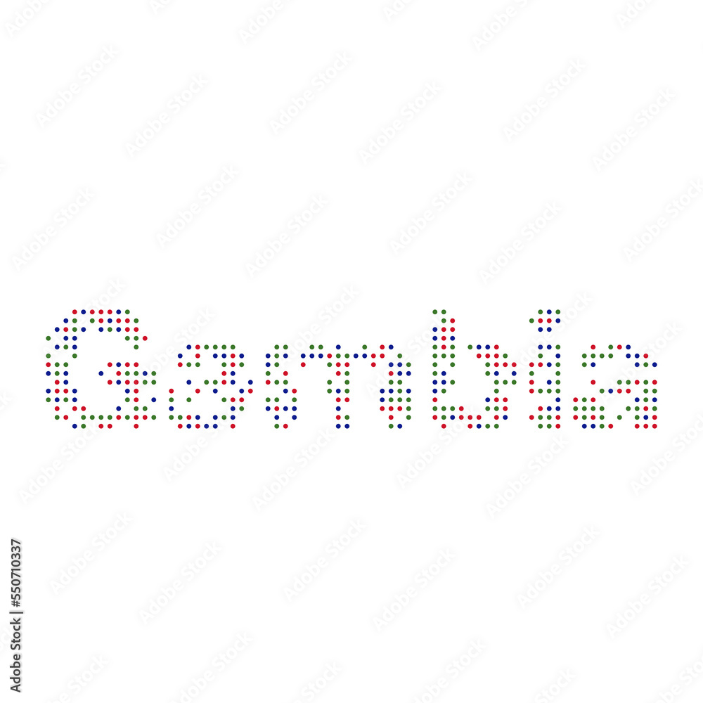 Gambia Silhouette Pixelated pattern map illustration Gambia Silhouette Pixelated pattern map illustration