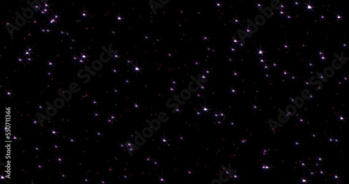 Bright glowing shiny beautiful mysterious stars in the cosmic starry sky. Abstract background, intro