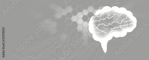 Quantum processing. Deep learning artificial intelligence. Future new technology  for business or science presentation