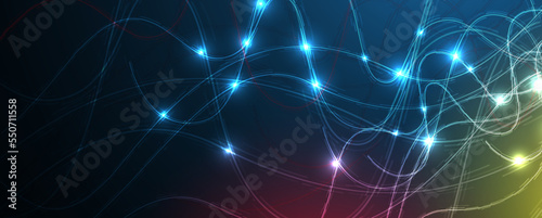 Quantum processing. Deep learning artificial intelligence. Future new technology  for business or science presentation