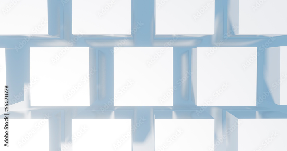 Abstract background geometric pattern of white cubes 3d render Abstract background geometric pattern of white cubes 3d render