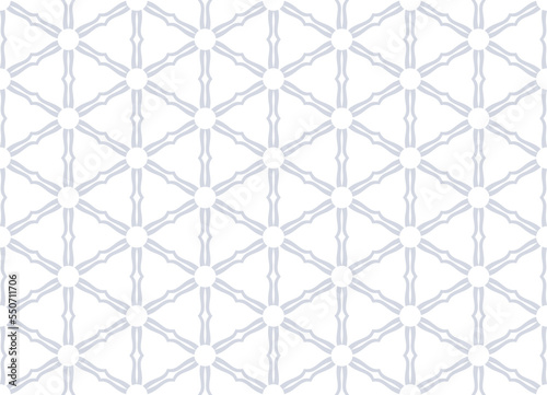 Abstract Seamless Geometric Hexagons and Triangles Pattern.