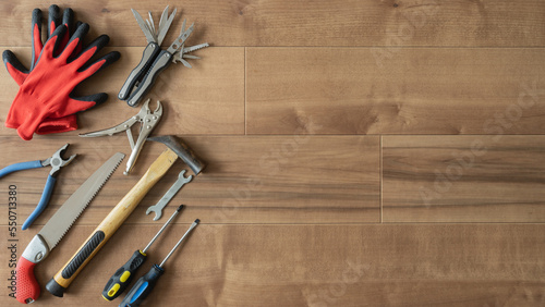 Bild auf Leinwand 大工道具・DIY工具　イメージ