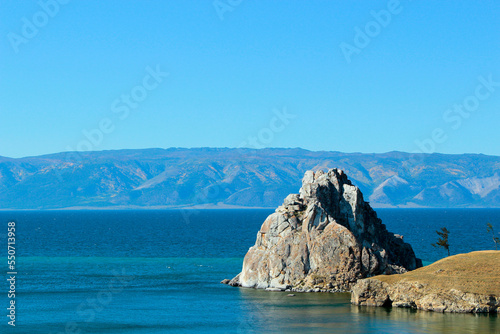 Rock Shamanka on Lake Baikal. Olkhon Island, Russia
